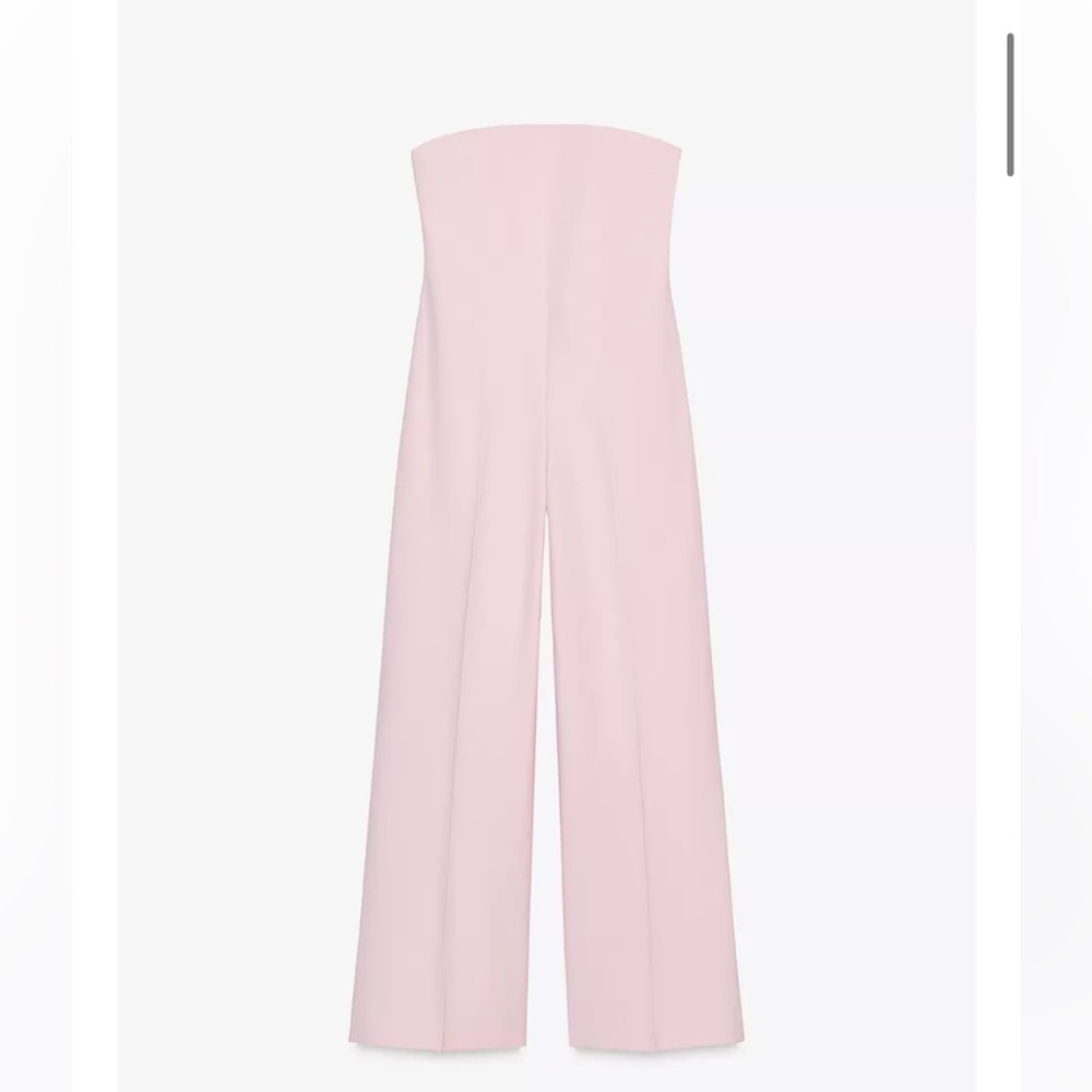Zara Light Pink Wide Leg Jumpsuit